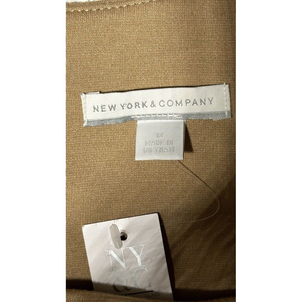 NWT New York &‎ Company Skirt Size 12 Style #3582 Camel Colored, Back Zip. - Picture 5 of 7